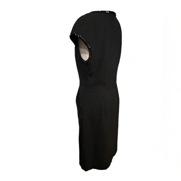 Tory Burch beaded black midi dress size 8 - Picture 5 of 12